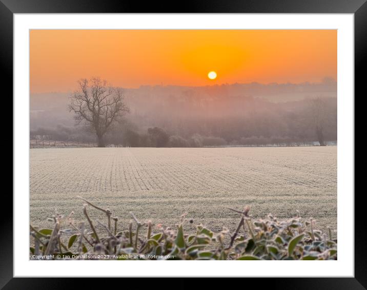 Enchanting Frozen Sunrise Framed Mounted Print by Ian Donaldson