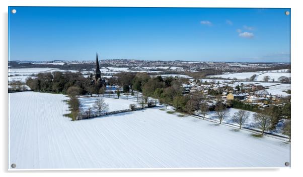 Wentworth In The Snow Acrylic by Apollo Aerial Photography