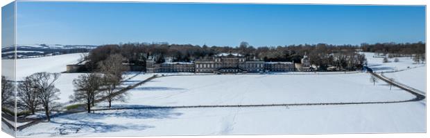 Wentworth Woodhouse Snow Canvas Print by Apollo Aerial Photography
