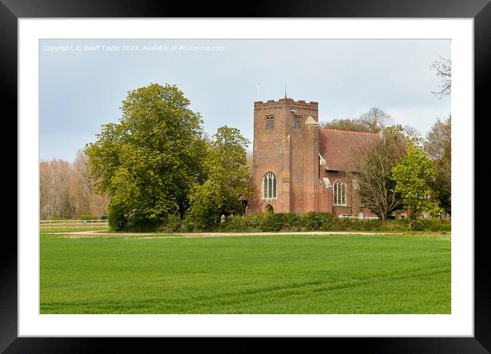 St. Andrews church, Weeley Framed Mounted Print by Geoff Taylor