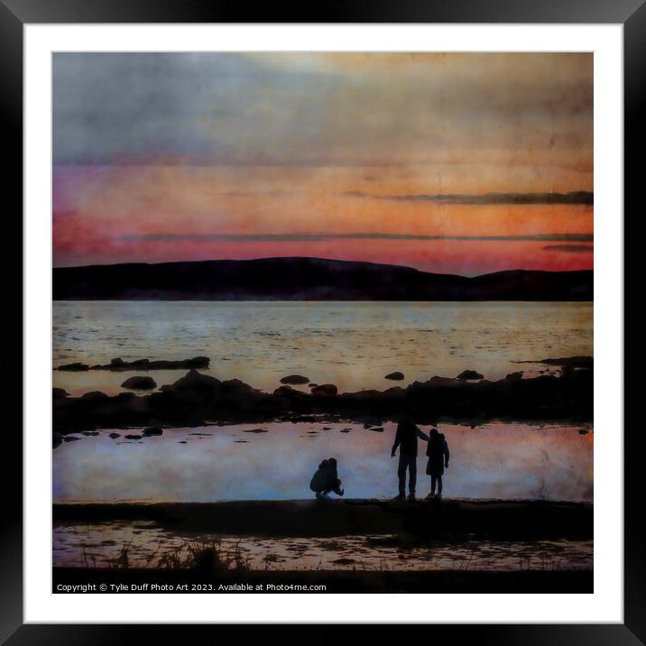 Seamill Sunset Framed Mounted Print by Tylie Duff Photo Art