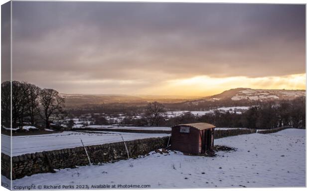 Snow Days in Wharfedale Canvas Print by Richard Perks