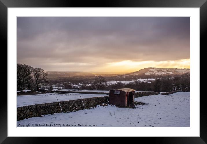 Snow Days in Wharfedale Framed Mounted Print by Richard Perks