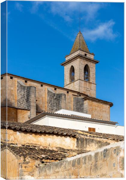 Parish church Sant Andreu in Santanyí, Majorca Canvas Print by MallorcaScape Images
