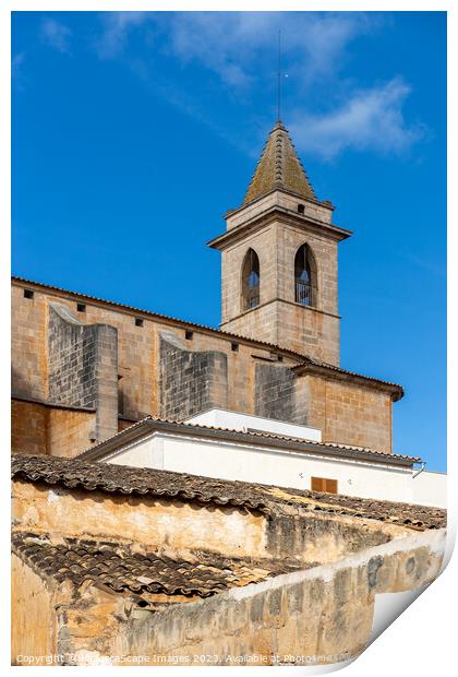 Parish church Sant Andreu in Santanyí, Majorca Print by MallorcaScape Images