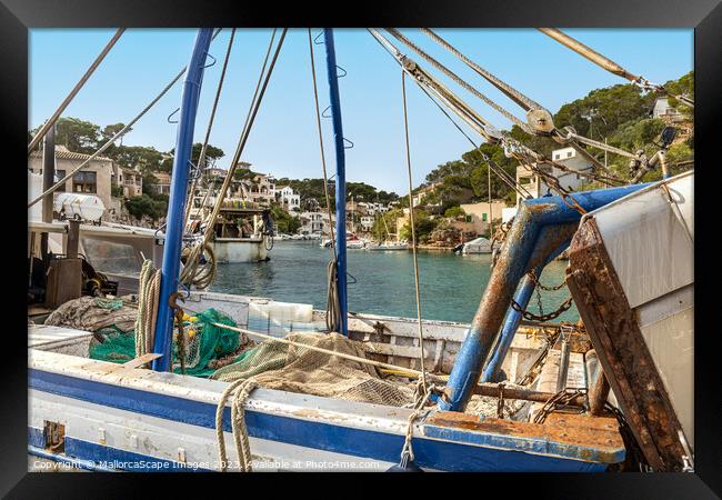Fishing boat in the Port of Cala Figuera, Majorca Framed Print by MallorcaScape Images