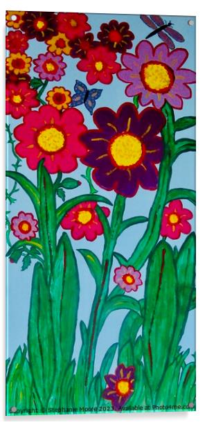 Summer Flowers Acrylic by Stephanie Moore