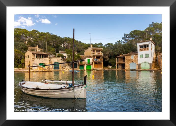 Traditional fishing boat in Cala Figuera Framed Mounted Print by MallorcaScape Images