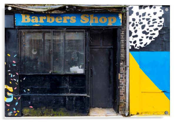 Barber Shop Acrylic by Glen Allen