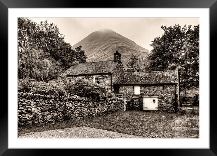 Hartsop Cottage Framed Mounted Print by Steve Smith