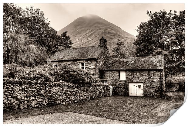 Hartsop Cottage Print by Steve Smith