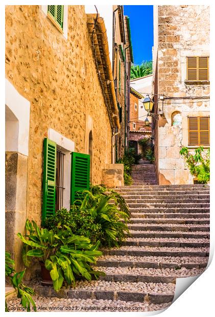 Old village of Fornalutx on Majorca Print by Alex Winter