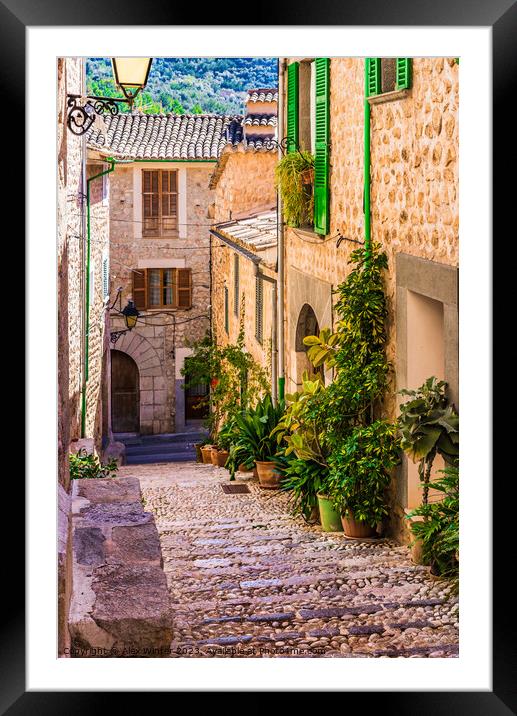 Idyllic village of Fornalutx on Majorca Framed Mounted Print by Alex Winter
