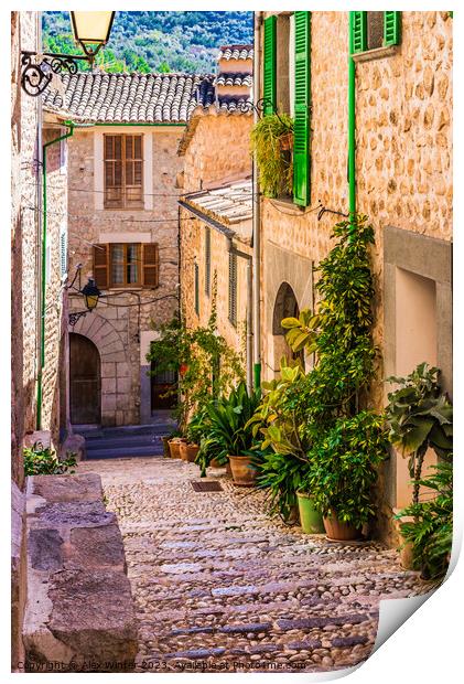 Idyllic village of Fornalutx on Majorca Print by Alex Winter