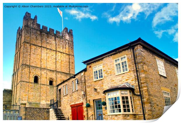 Richmond Castle Print by Alison Chambers