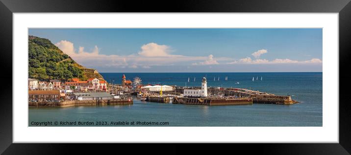 Scarborough Harbour Panorama Framed Mounted Print by Richard Burdon