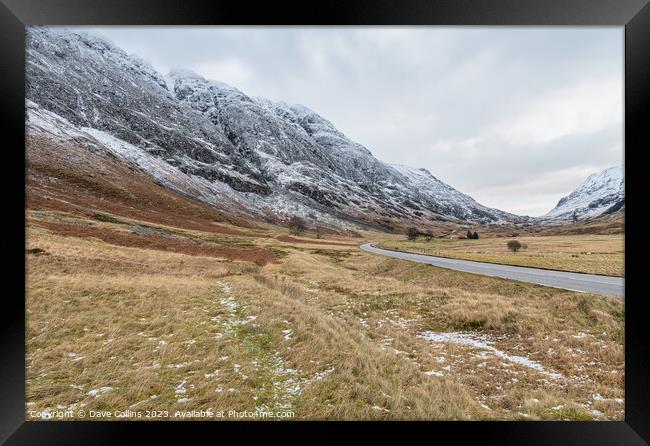 The A82 Through Glencoe in the Highlands, Scotland Framed Print by Dave Collins