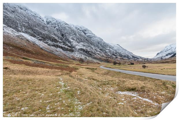The A82 Through Glencoe in the Highlands, Scotland Print by Dave Collins