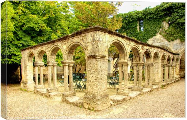 The Serene Beauty of a 14th Century Cloister Canvas Print by Roger Mechan