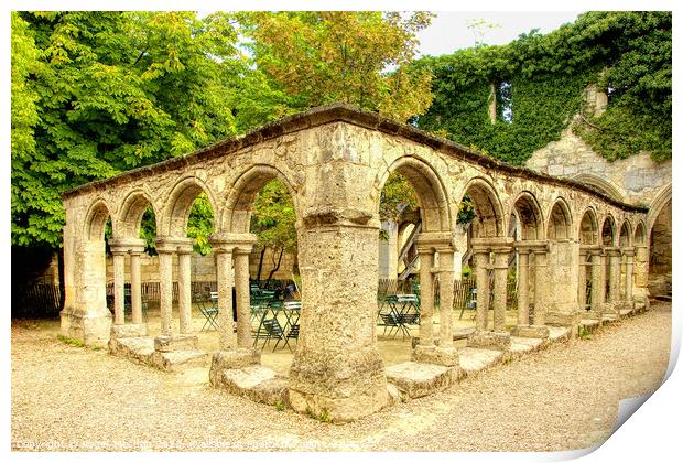 The Serene Beauty of a 14th Century Cloister Print by Roger Mechan