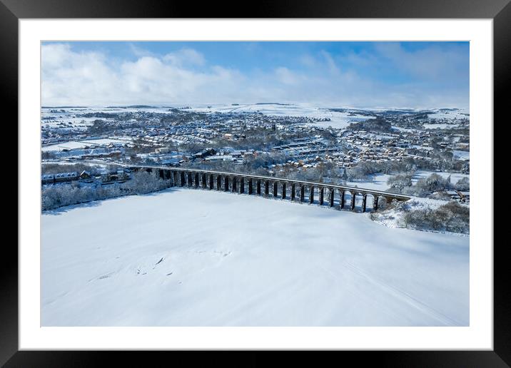 Penistone Viaduct Panoramic Framed Mounted Print by Apollo Aerial Photography