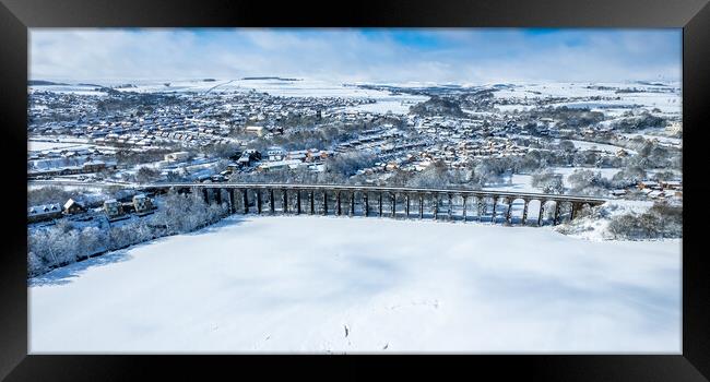 Penistone Viaduct Panorama Framed Print by Apollo Aerial Photography