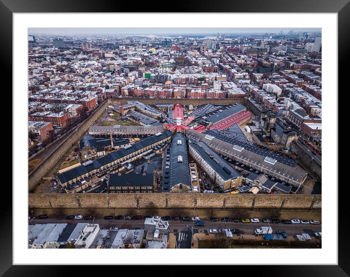 Eastern State Penitentiary in Philadelphia - aerial view - travel photography Framed Mounted Print by Erik Lattwein