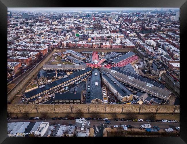 Eastern State Penitentiary in Philadelphia - aerial view - travel photography Framed Print by Erik Lattwein