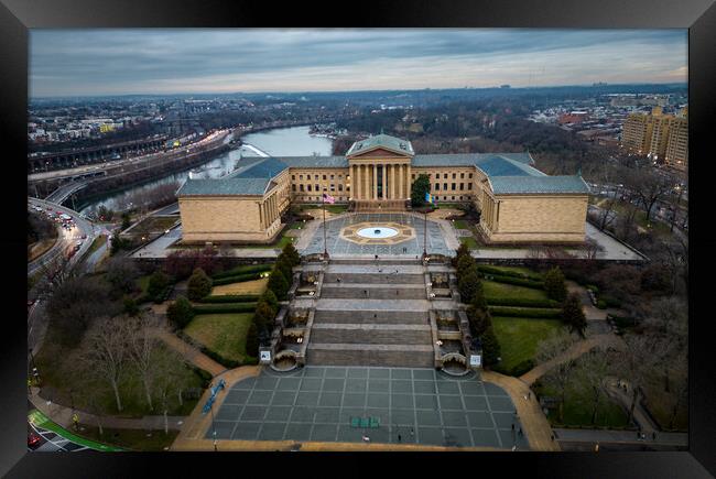 Art Museum Philadelphia - aerial view - travel photography Framed Print by Erik Lattwein