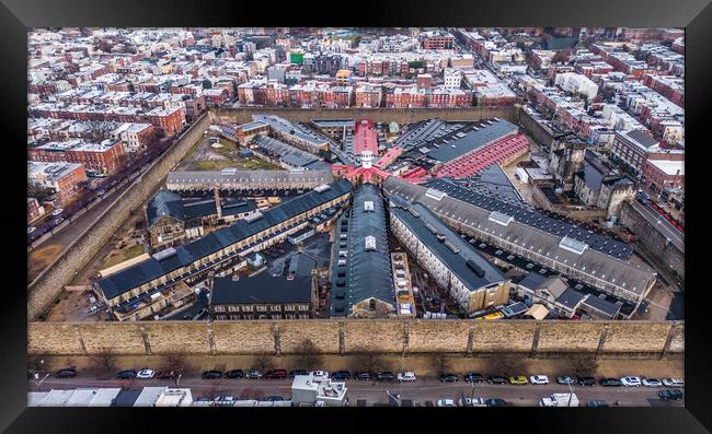 Eastern State Penitentiary in Philadelphia - aerial view - travel photography Framed Print by Erik Lattwein