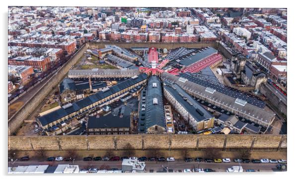 Eastern State Penitentiary in Philadelphia - aerial view - travel photography Acrylic by Erik Lattwein