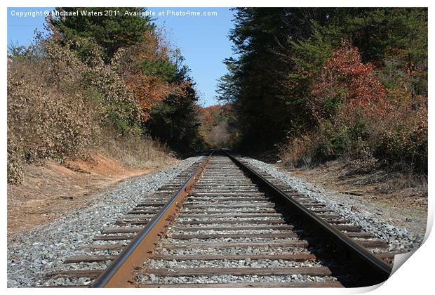 Country Tracks Print by Michael Waters Photography