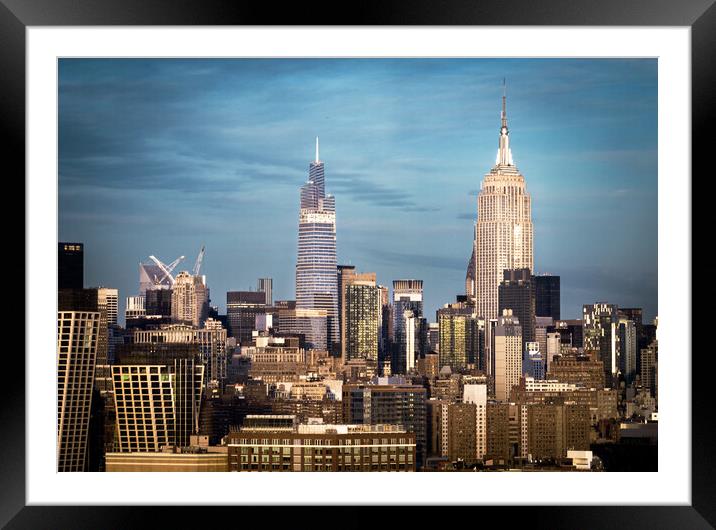 Midwtown Manhattan with Empire State building - travel photography Framed Mounted Print by Erik Lattwein