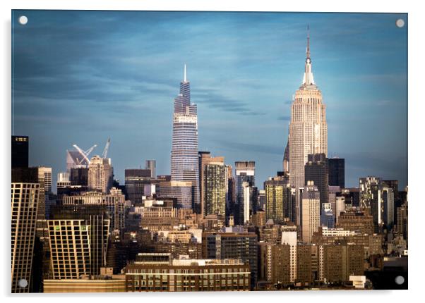 Midwtown Manhattan with Empire State building - travel photography Acrylic by Erik Lattwein