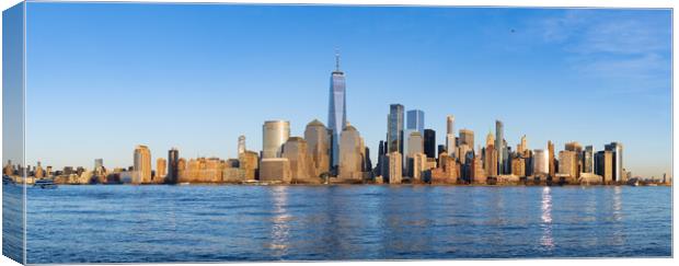 Panoramic skyline of Manhattan on a sunny day - travel photography Canvas Print by Erik Lattwein