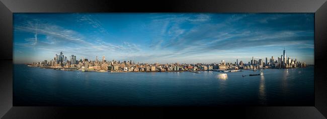Amazing panoramic view over Manhattan - travel photography Framed Print by Erik Lattwein