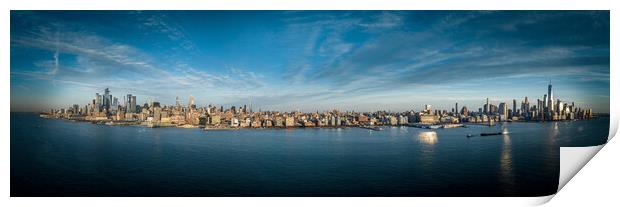 Amazing panoramic view over Manhattan - travel photography Print by Erik Lattwein