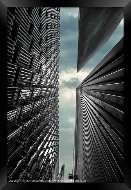 Sublime Geometry of London Skyline Framed Print by Darren Wilkes