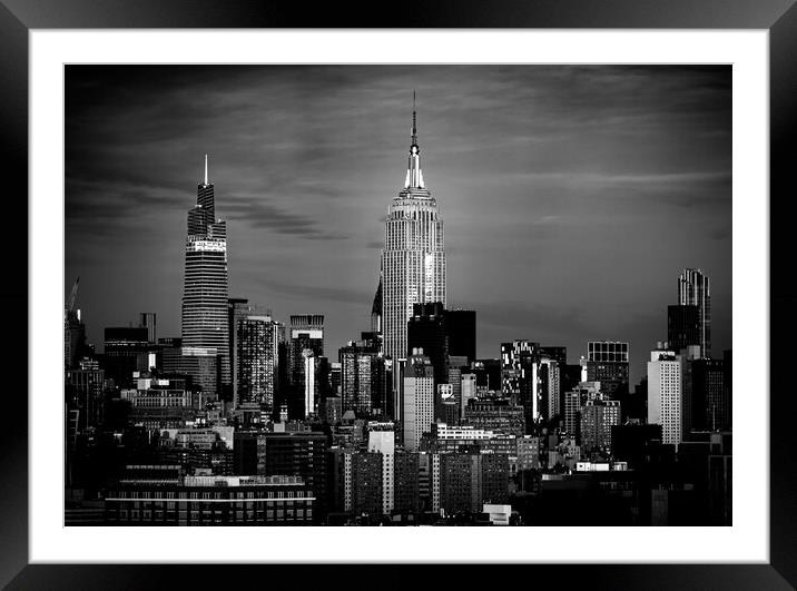 Midwtown Manhattan with Empire State building - travel photography Framed Mounted Print by Erik Lattwein
