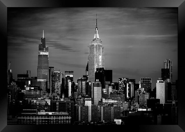 Midwtown Manhattan with Empire State building - travel photography Framed Print by Erik Lattwein