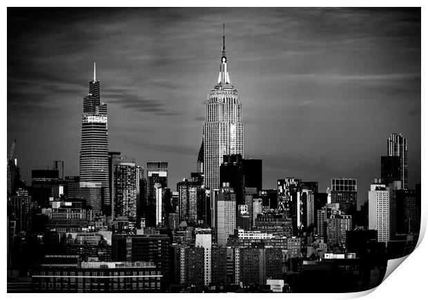 Midwtown Manhattan with Empire State building - travel photography Print by Erik Lattwein