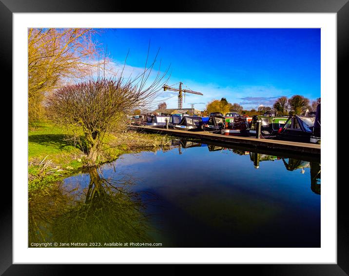 Saul Junction Marina  Framed Mounted Print by Jane Metters