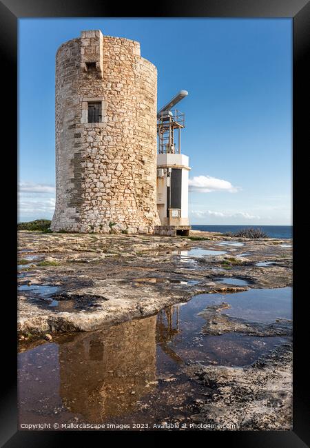 Old watchtower Torre d'en Beu in Cala Figuera Framed Print by MallorcaScape Images