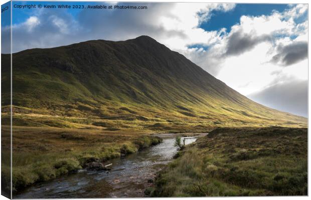 Glencoe dramatic landscape with changing light Canvas Print by Kevin White