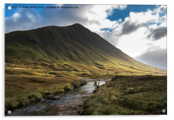 Glencoe dramatic landscape with changing light Acrylic by Kevin White