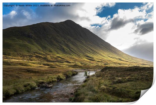 Glencoe dramatic landscape with changing light Print by Kevin White
