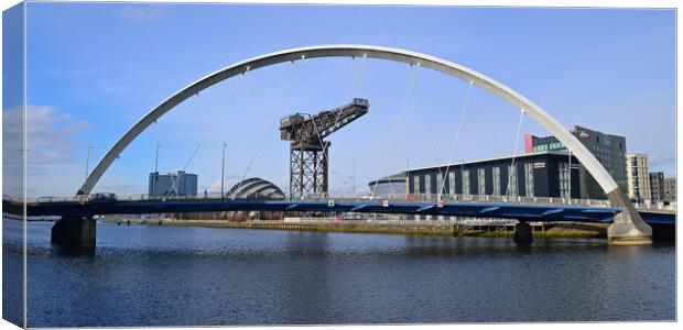 The Clyde Arc (Squinty Bridge) Canvas Print by Allan Durward Photography
