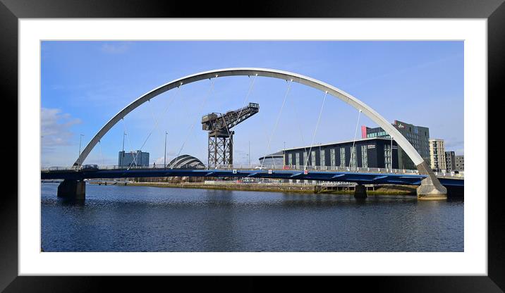 The Clyde Arc (Squinty Bridge) Framed Mounted Print by Allan Durward Photography