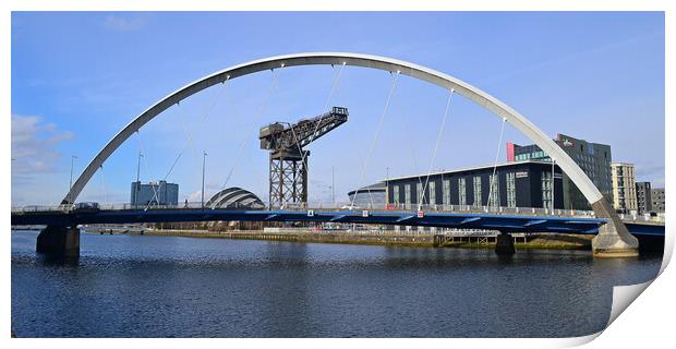 The Clyde Arc (Squinty Bridge) Print by Allan Durward Photography