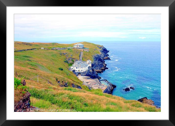 Cornish coastline. Framed Mounted Print by john hill